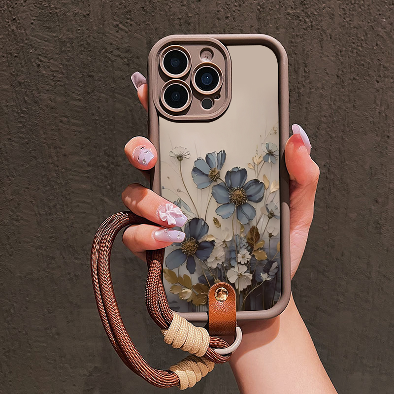 Lanyard Phone Strap - Чехол для телефона с синим цветочным