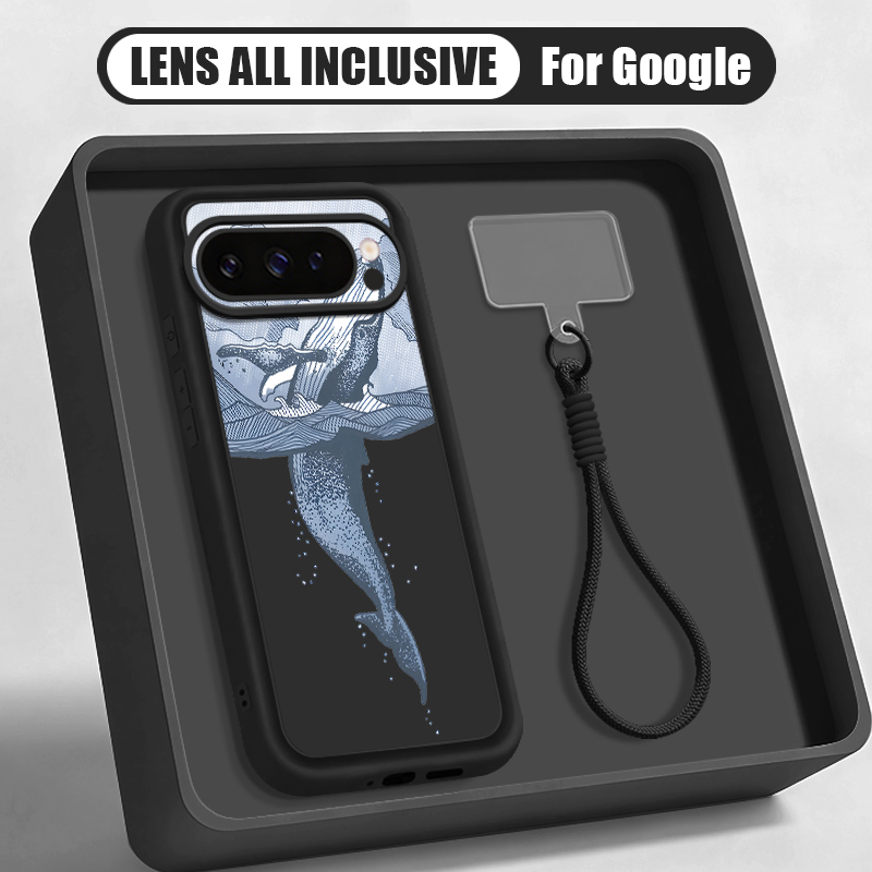 Lanyard Phone Strap - Чехол-ремешок с принтом китов-горбатиков для Google
