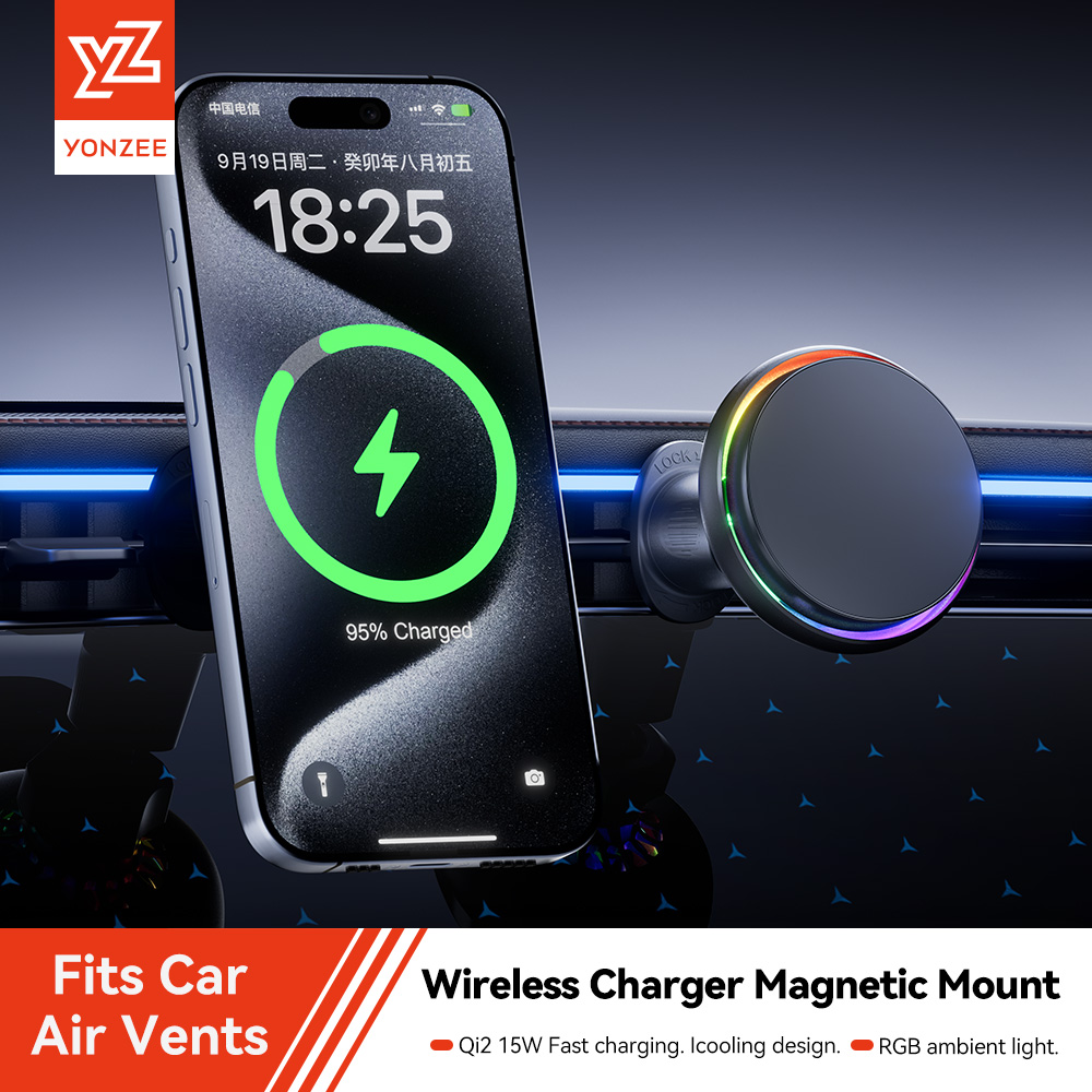Qi2 Phone Accessories - YZ RGB Магнитное беспроводное зарядное устройство