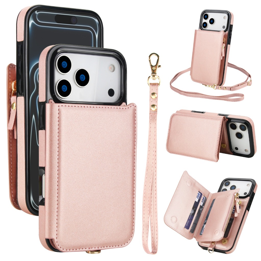 Phone Accessories Hippers - Кожаный чехол-кошелек кроссбоди для iPhone 17