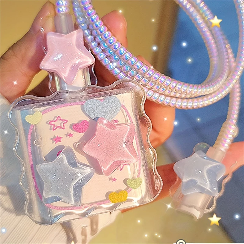 Kawaii милый 3D Star Love Hear – обзор и цена Phone Accessories Aesthetic