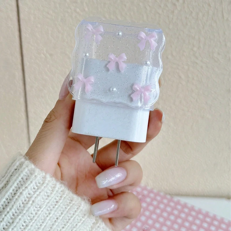Прозрачный розовый 3D бантом,  – обзор и цена Phone Accessories Aesthetic