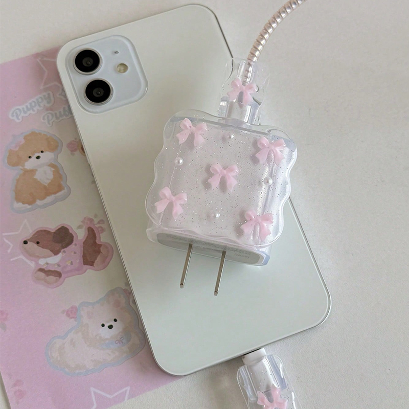 Прозрачный розовый 3D бантом,  – обзор и цена Phone Accessories Aesthetic