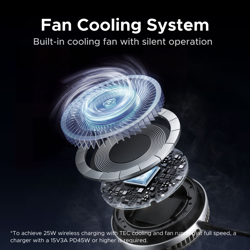 UGREEN MagFlow Pro Qi2.2 25W М – обзор и цена Phone Cooling Fan